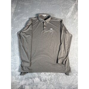 Peter Millar Teeth Of The Dog Polo Mens XL Gray Summer Comfort Golf Performance